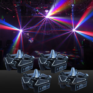 4 Units Led Moving Roller Scan Beam Stage Lighting DJ Disco Club Wed Xmas Party
