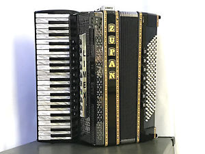 ZUPAN Akkordeon Alpe V EA Schwarz, 120 Bässe, Cassotto, Limex