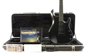 MusicMan Ernie Ball John Petrucci JP6 Guitar - Stealth Black w/Case - Piezo