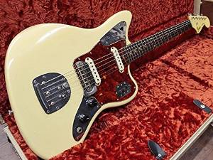 Free Shipping Used Fender USA Jaguar '62 Olympic White Guitar