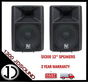 2x EV SX300 12" 2-way passive speakers /monitor