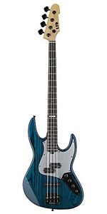 ESP Artist Series LPT4BLKAQ 4-String Bass Guitar, Black Aqua