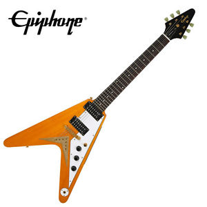 Epiphone Korina Flying V 7String Natural FV Electric Guitar Discontinued Rare