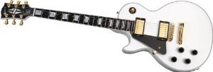 Gibson Custom Shop Les Paul Custom LPCLAWGH1 Les Paul Left Handed Electric Guitar, Alpine White