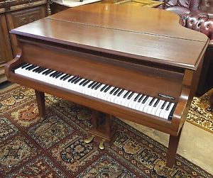 DANEMANN MAHOGANY OVERSTRUNG BABY GRAND PIANO