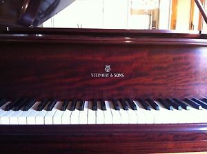STEINWAY & SONS Model B Grand Piano 1918 Stunning Rare Striped Mahogany
