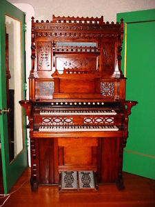 Antique Chesterton  pump organ digitally converted w/2 keybeds 500  sounds