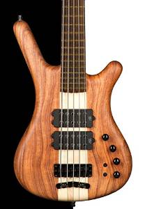 Warwick Custom Shop Corvette $$ NT 5 String Bass, Natural Oil, Bubinga/Neck Through
