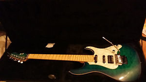 Mint cond ESP E-II ST-1 QM - AquaMarine with Seymour Duncans + Original hardcase