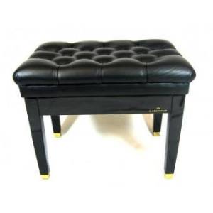 Bechstein Semi Concert Piano Bench Stool, Black Leather