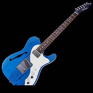Free Shipping Freedom Custom Guitar Research Black Pepper Custom Order Model Ash Top Blue Transparent