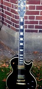 1987 VINTAGE BURNY CUSTOM LP ELECTRIC GUITAR WITH VH 1 PICKUPS AND HARD CASE MIJ