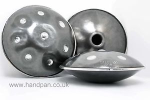 Handpan, hand pan, Pantam, steel drum from Steeltone. D Minor scale with bag