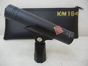 NEUMANN KM184 CLASSIC CONDENSER MICROPHONE WITH CLIP & POUCH KM 184 LQQK