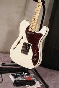 Fender American Deluxe Telecaster Thinline Olympic White w/Case