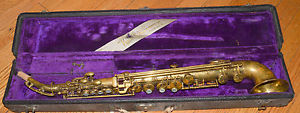 1924 King Saxello rare original bare brass