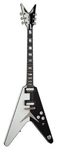 Dean Guitars USA MS STANDARD Solid-Body Electric Guitar, Black and White