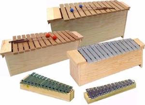 Set 4, 5 Studio 49 Orff Instruments (with Fiberglass Xylophones)