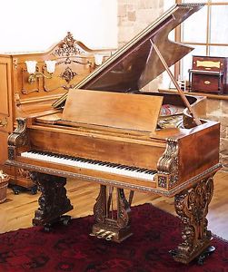 One-of-a-kind Steinway & Sons Sculpted Walnut Art Cased Grand piano, model B