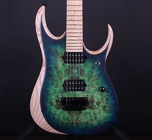 Ibanez RGDIX6MPB Poplar Burl 6 String Down Tune Blue Burst Electric Guitar #2177