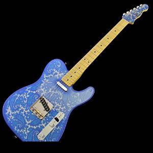Free Shipping Crook Custom Guitars Blue Paisley