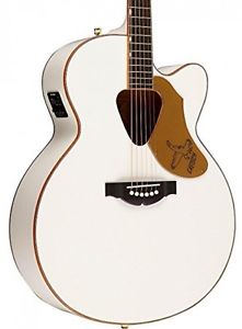 Gretsch 5022CWFE Rancher Falcon Jumbo Cutaway - White, Acoustic/Electric