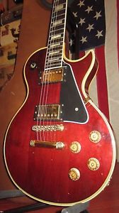 Vintage 1981 Gibson Les Paul Custom Electric Guitar Wine Red w/ Hard Case