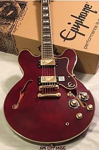 Epiphone Sheraton II Pro Semi Hollow Guitar Wine Red Casino es335 Factory 2nd