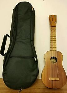 VTG 1950's Kamaka Hawaii Gold Label Ukulele Fiery Red Orange & Case EXCELLENT