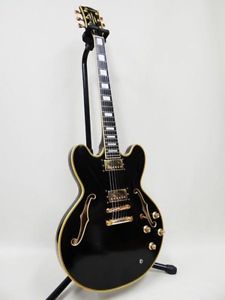 Used! ESP Japan -Edwards- Semi-Acoustic Guitar E-SA-130LTC Black Seymour Duncan