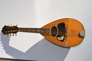 BEAUTIFUL ANTIQUE/VINTAGE ANTONIO GRAUSO ITALIAN MANDOLIN ORIGINAL LEATHER CASE