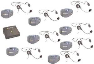 COMSTAR Digital Full Duplex Wireless System with 8 headsets - For Referees, Coaches and Sports Teams