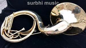 Big Sousaphone 25" Made of Pure Brass Gold Laquer With Free Mouth Pc & Case Box