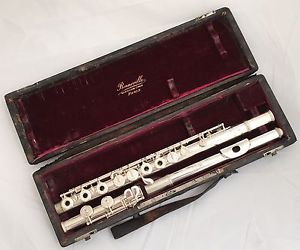 Antique A'te Bonneville Paris 3931 Silvered French Flute