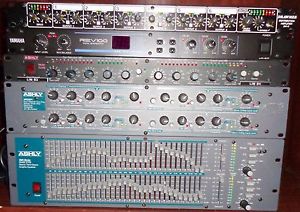 Ashly 3201 Equalizer, XR2001 Crossover, CL52E, Yamaha Rev100 Reverb, Drawmar DA6