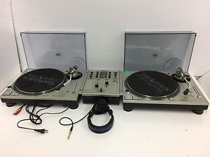 Technics SL1200 MK5 Silver Pair Black MK2 MK3 MK6 SH-EX1200 RP-DJ1200 Shure M44G