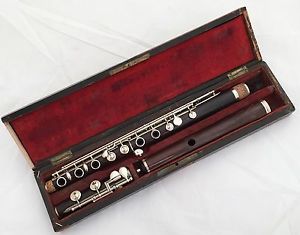 Antique L.L. Louis Lot Paris 3772 Conical Wooden Boehm Flute - Complete Restored