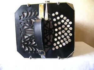Bandoneon AA 'Doble A' 142 tönig schwarz Zinkplatten 442 Hz gestimmt