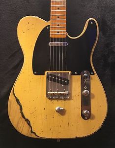 Heavy Relic "Black Guard" Blonde Telecaster Tele w/ B Bender - Swamp Ash! Demo