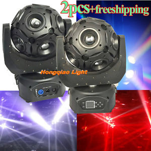 2pcs Dj Light 12*4in1 LED Moving Head Beam Light magic Football rotating disco