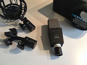 AKG C 414 B-ULS Kondensator Großmembran-Mikrofon + H100 Spinne