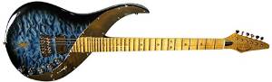 Dean Guitars USA SKY6 TBL Solid-Body Electric Guitar, Trans Blue