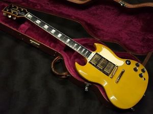 Gibson 30th Anniversary SG Custom 3PU TV Yellow w/hard case F/S #X1110