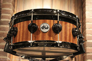 DW Collector's Series 6x14 Top Edge Maple/Mahogany Snare Drum - Demo!