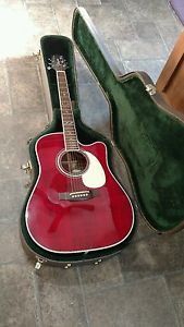 Takamine JJ325SRC John Jorgenson Signature Acoustic/Electric Guitar Red w/ Case