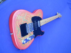 Vintage Fender Pink Paisley Telecaster Maple Neck Guitar with Fender Gig Bag