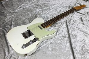 Free Shipping Used Fender Custom Shop 1963 Telecaster Relic Olympic White Guitar