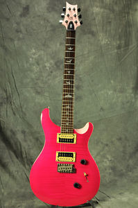 PRS SE CUSTOM 24 BIRD Pink  Electric Guitar w/SoftCase From Japan Used #G780