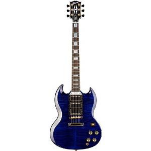 Gibson Custom 2014 SG Custom Figured Top 3-Pickup Electric Guitar Transparent Blue