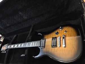 Custom Carvin DC 150 dc150 killer quilt top. Ebony w/abalone blocks